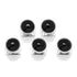 Sterling Silver Ribbed Onyx 5-Studs by Cufflinks.com
