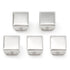Sterling Silver Rope Square 5-Studs by Cufflinks.com