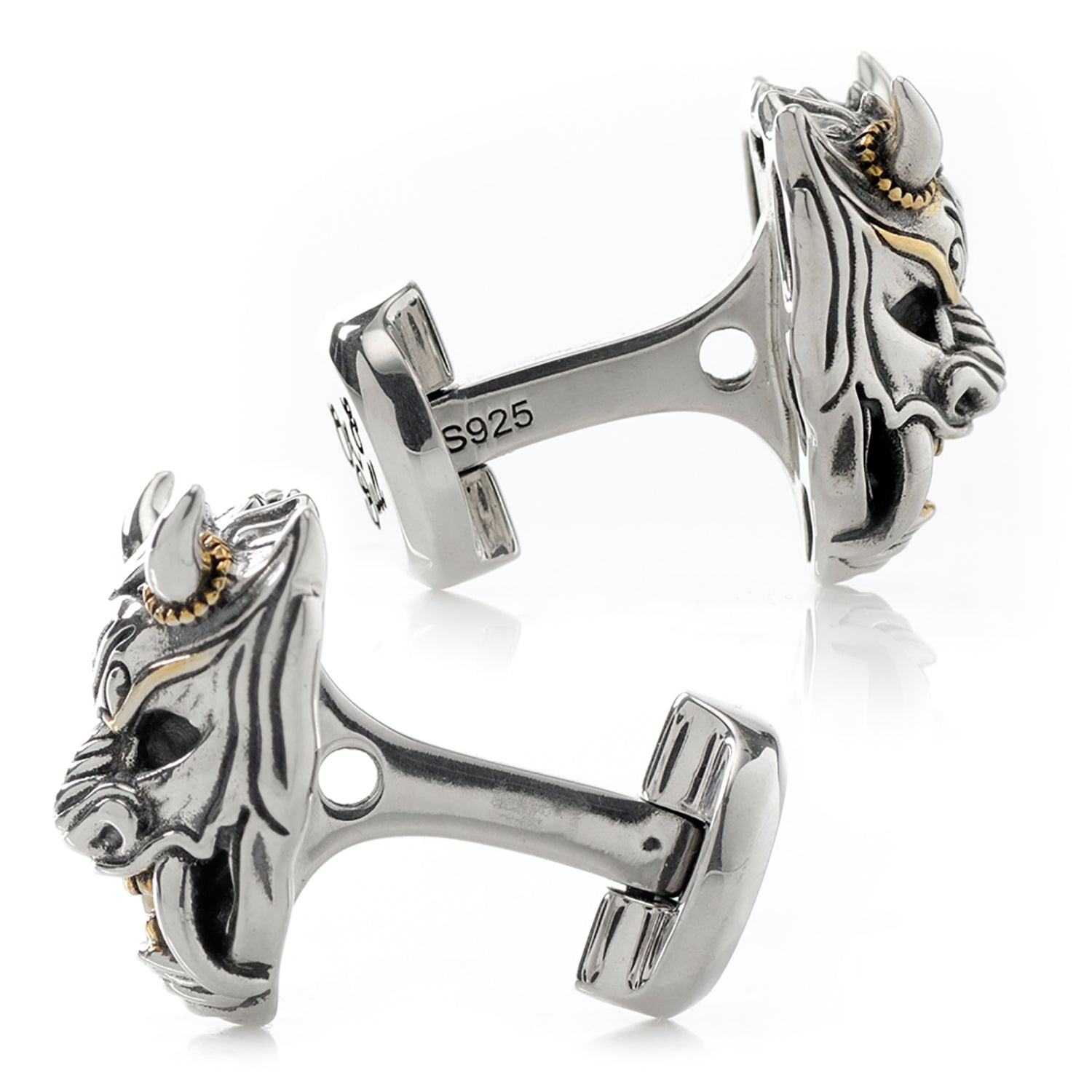 Samurai Mask Cufflinks by Cufflinks.com