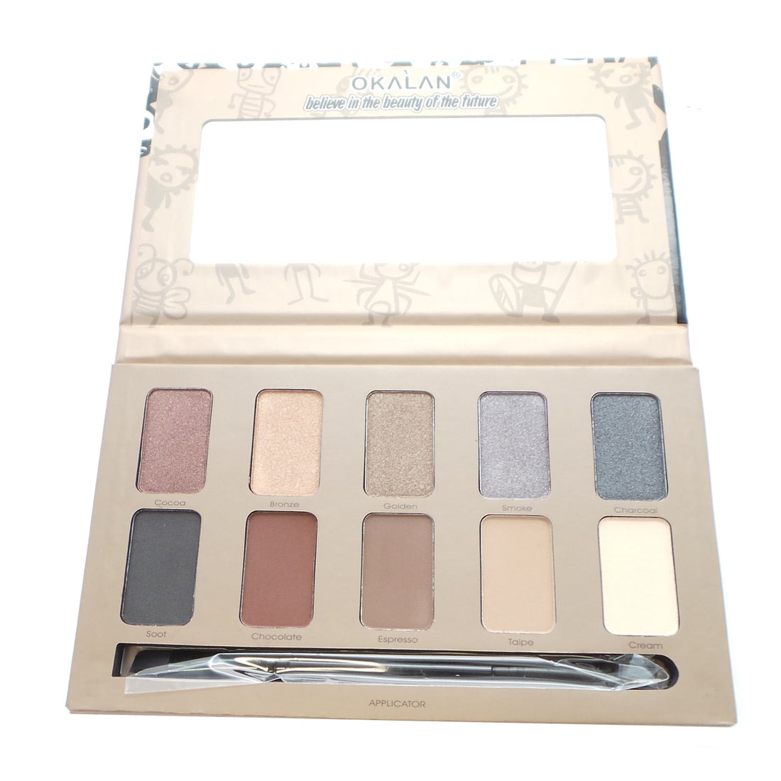 OKALAN 10 Shade Natural Eyeshadow Palette - A -  A 