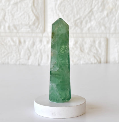 Green Fluorite Tower Point (Spiritual Awakening and Personal Growth)  DestGlow