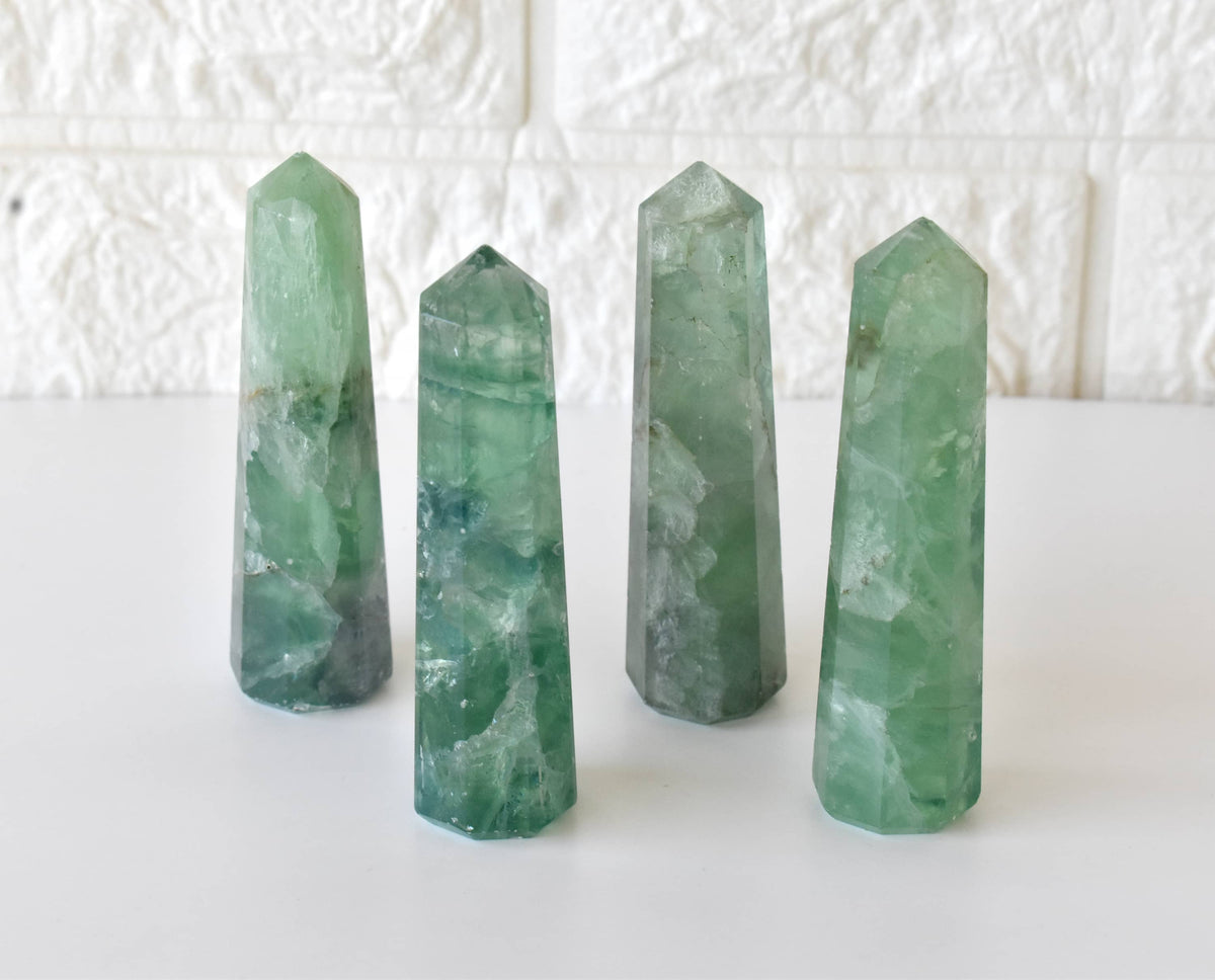 Green Fluorite Tower Point (Spiritual Awakening and Personal Growth)  DestGlow