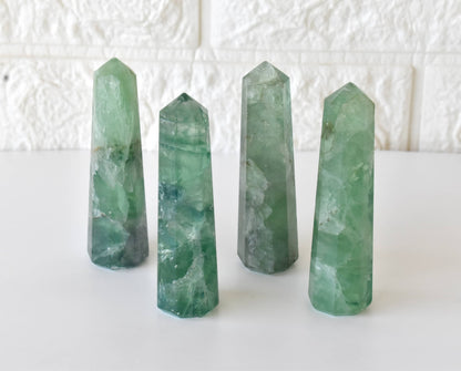 Green Fluorite Tower Point (Spiritual Awakening and Personal Growth)  DestGlow