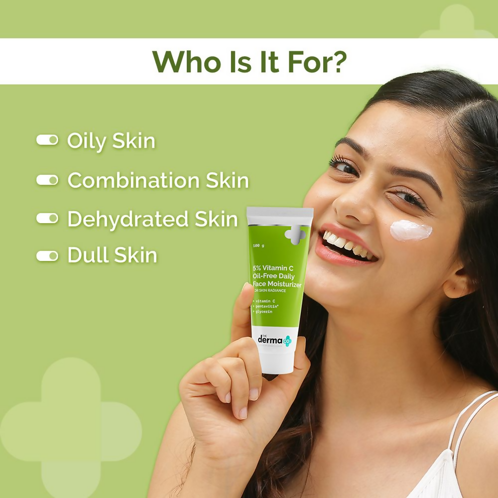 The Derma Co 5% Vitamin C Oil-Free Daily Face Moisturizer For Skin Radiance