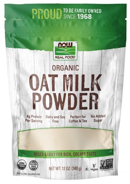 Oat Milk Powder, Organic, NOW by Country Life Natural Foods