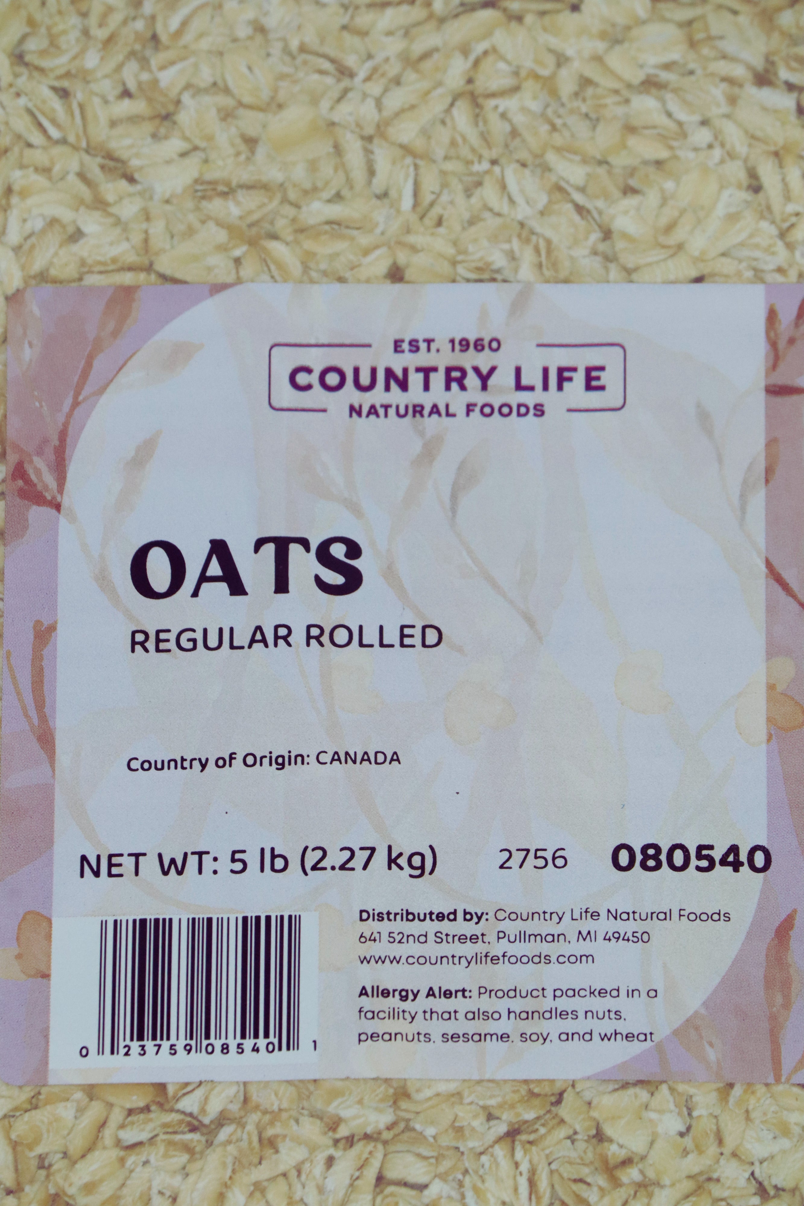 Oats, Regular Rolled by Country Life Natural Foods