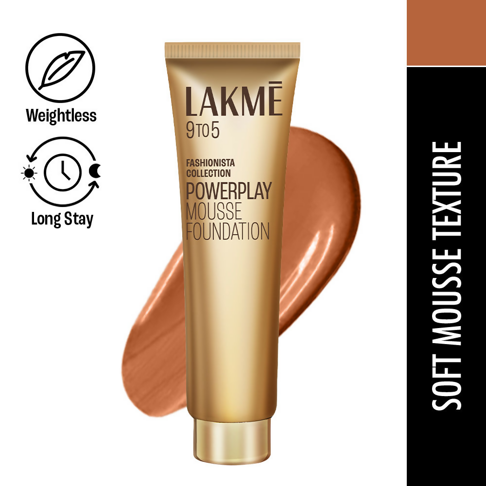Lakme 9 To 5 Powerplay Mousse Foundation - Beige Caramel