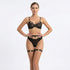 Obsession Strapped 4 Piece Black Lingerie Set by Lingerie By Coco