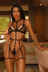 Odessea Sheer Bondage Playsuit - accessories