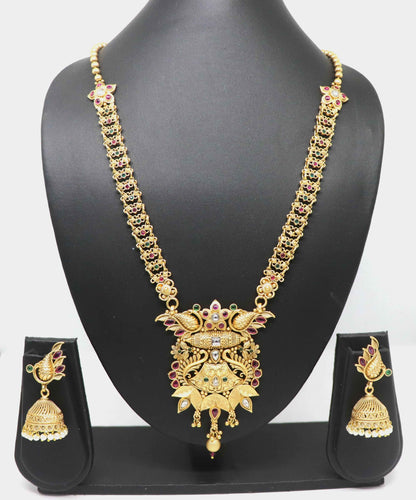 Joban Fashion Pure Brass With Rajwadi Polish Necklace Set