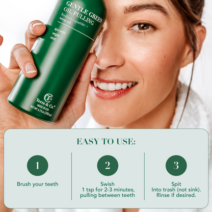Terra &amp; Co.® Oil Pulling Bundle – Gentle Green + Brilliant Black | Ayurvedic Detox, Enamel Protection &amp; Whitening by Terra &amp; Co.