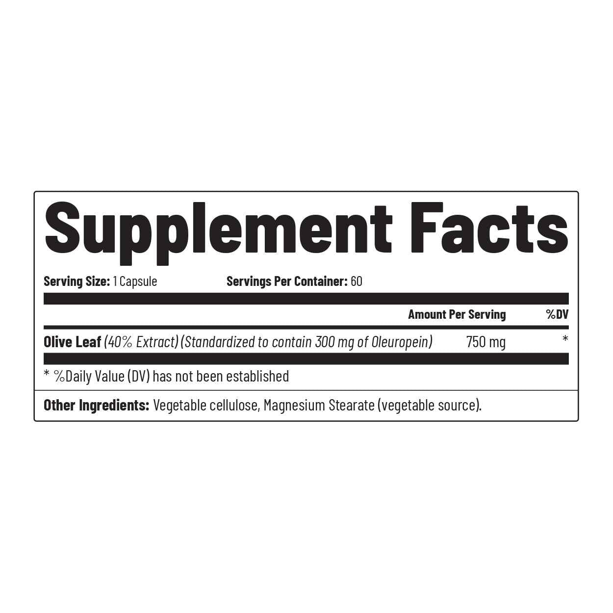 High-Potency Olive Leaf Extract Oleuropein