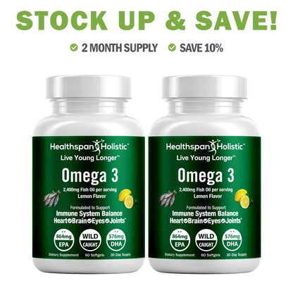 High Dose Omega 3 EPA DHA 60 Softgels