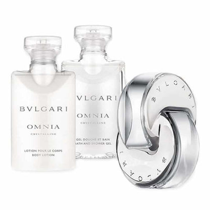 Omnia Crystalline (3pc Gift Set) By Bvlgari For Women 1.35 oz EDT by perfumesandrea