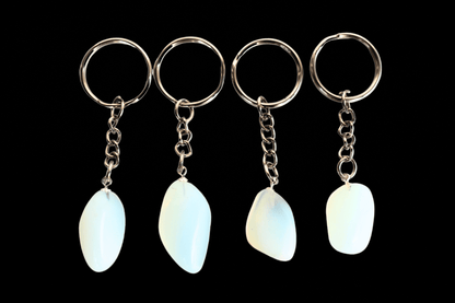 Opal Key Chain, Gemstone Keychain Crystal Key Ring (harmony and happiness)  DestGlow