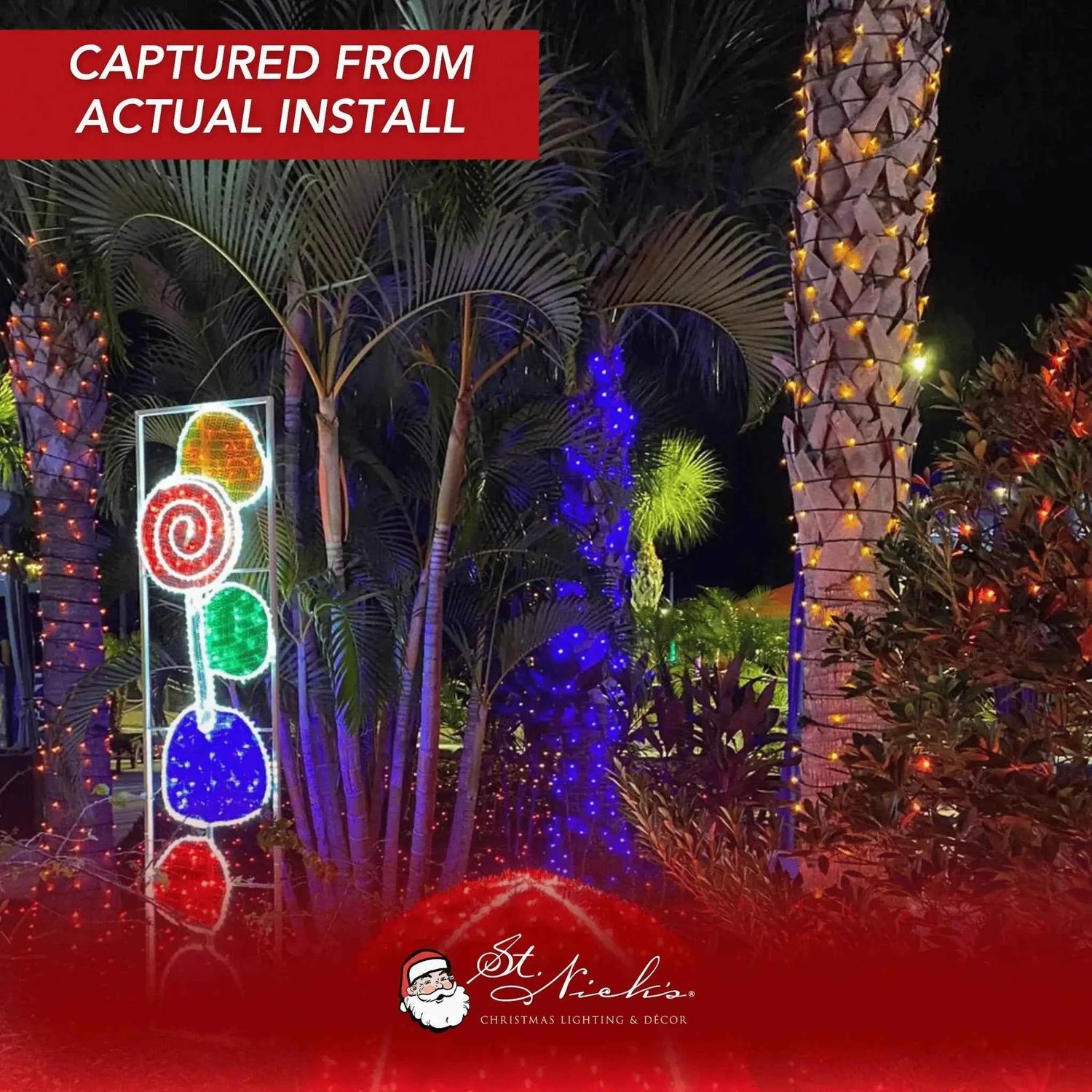 LED Mini Lights 5MM Orange Twinkle  6" Spacing