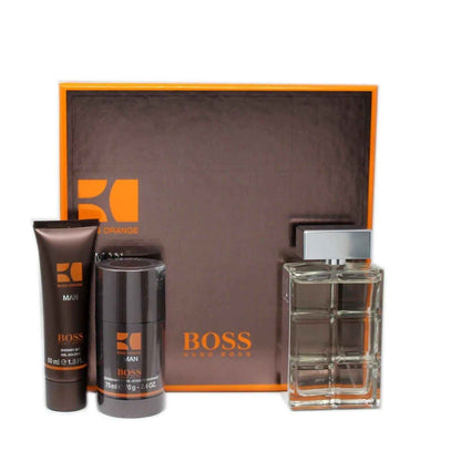 Orange By Hugo Boss For Men EDT Spray (3pc Gift Set)