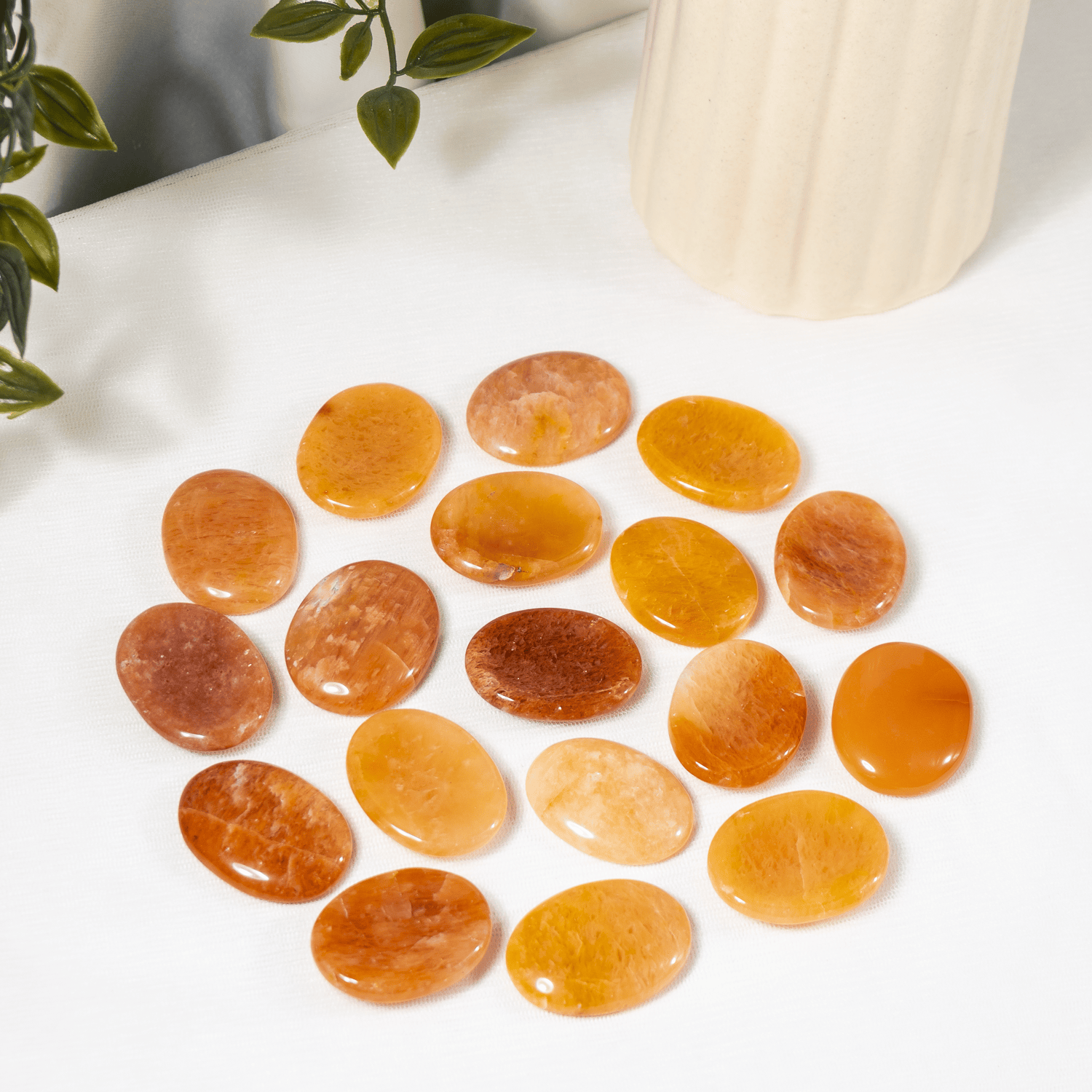 Orange Aventurine Pocket Stones (Longevity and Strength)  DestGlow