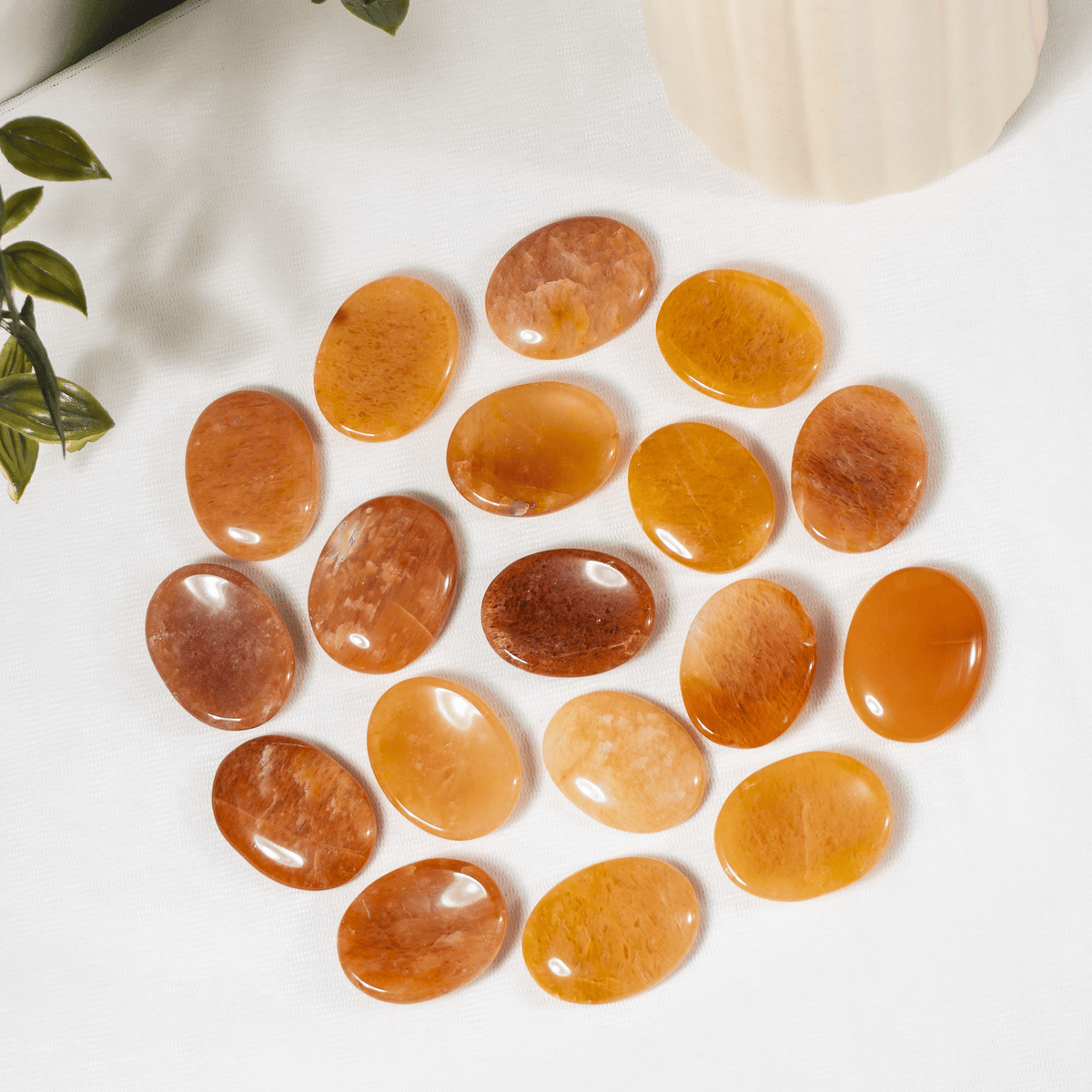 Orange Aventurine Pocket Stones (Longevity and Strength)  DestGlow