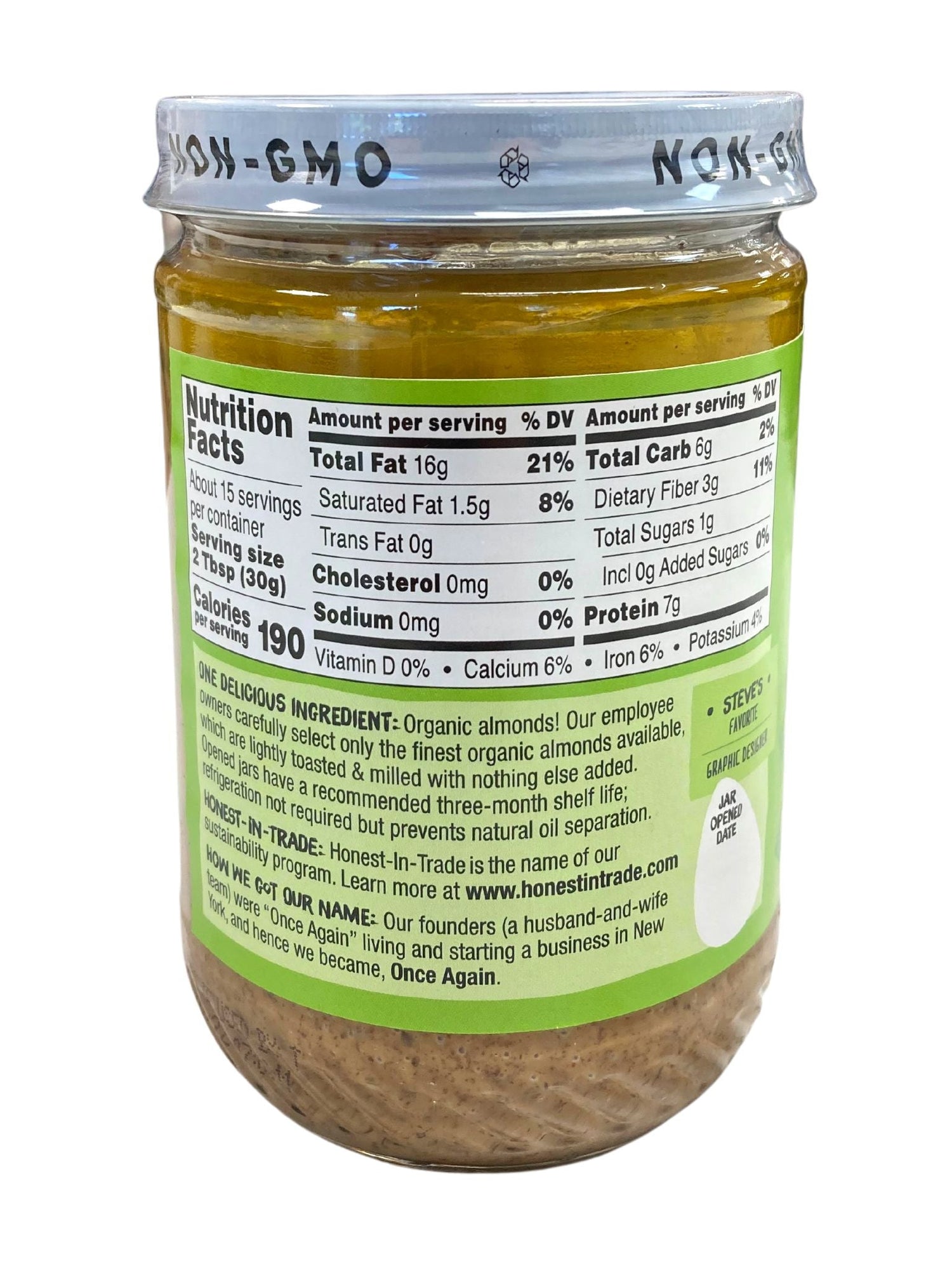 Almond Butter, Creamy, Organic, Lightly Toasted by Country Life Natural Foods