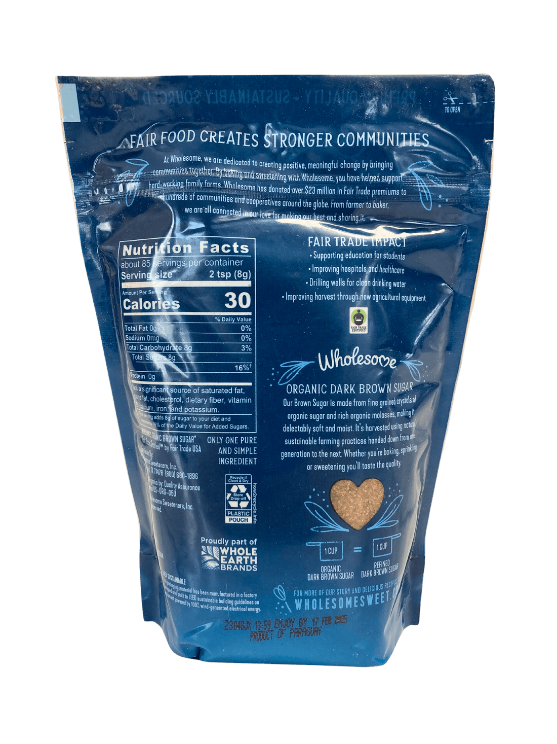 Brown Sugar, Dark, Organic by Country Life Natural Foods