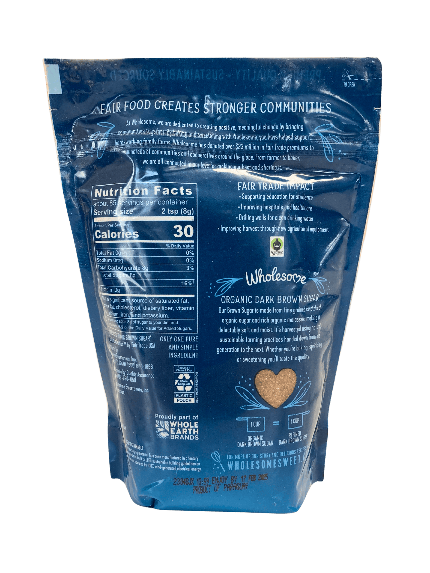 Brown Sugar, Dark, Organic by Country Life Natural Foods