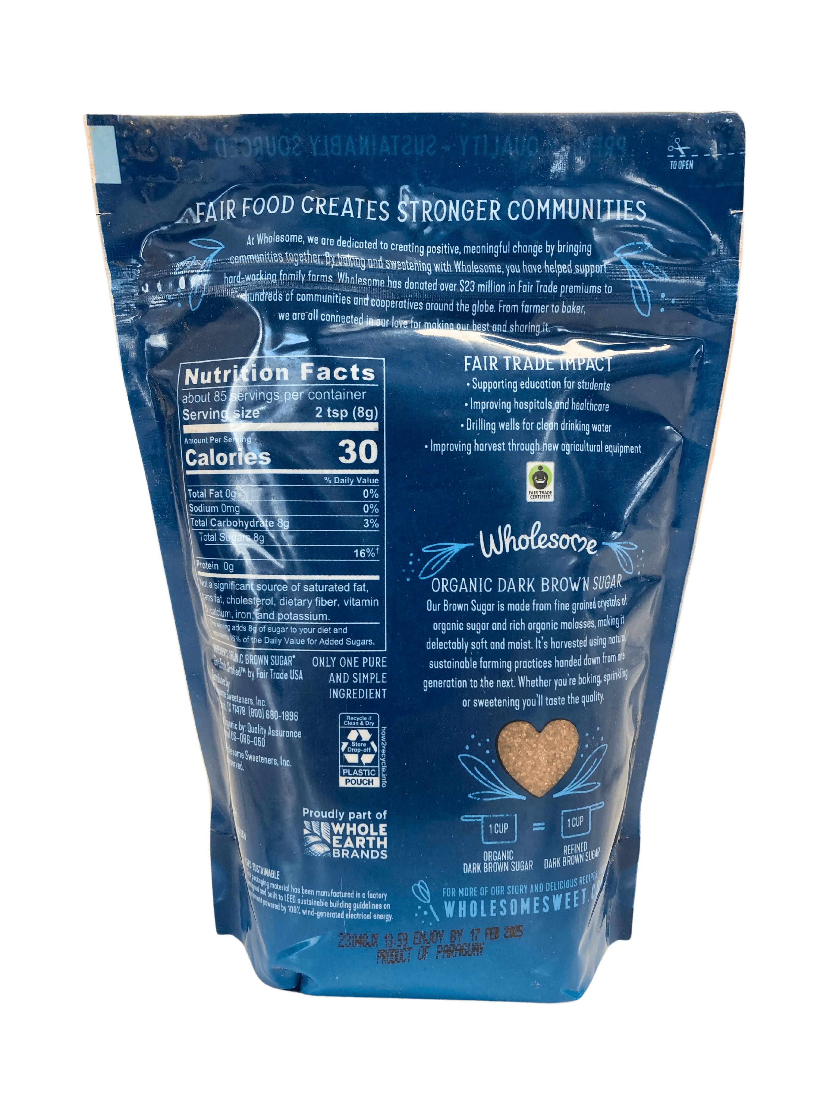 Brown Sugar, Dark, Organic by Country Life Natural Foods