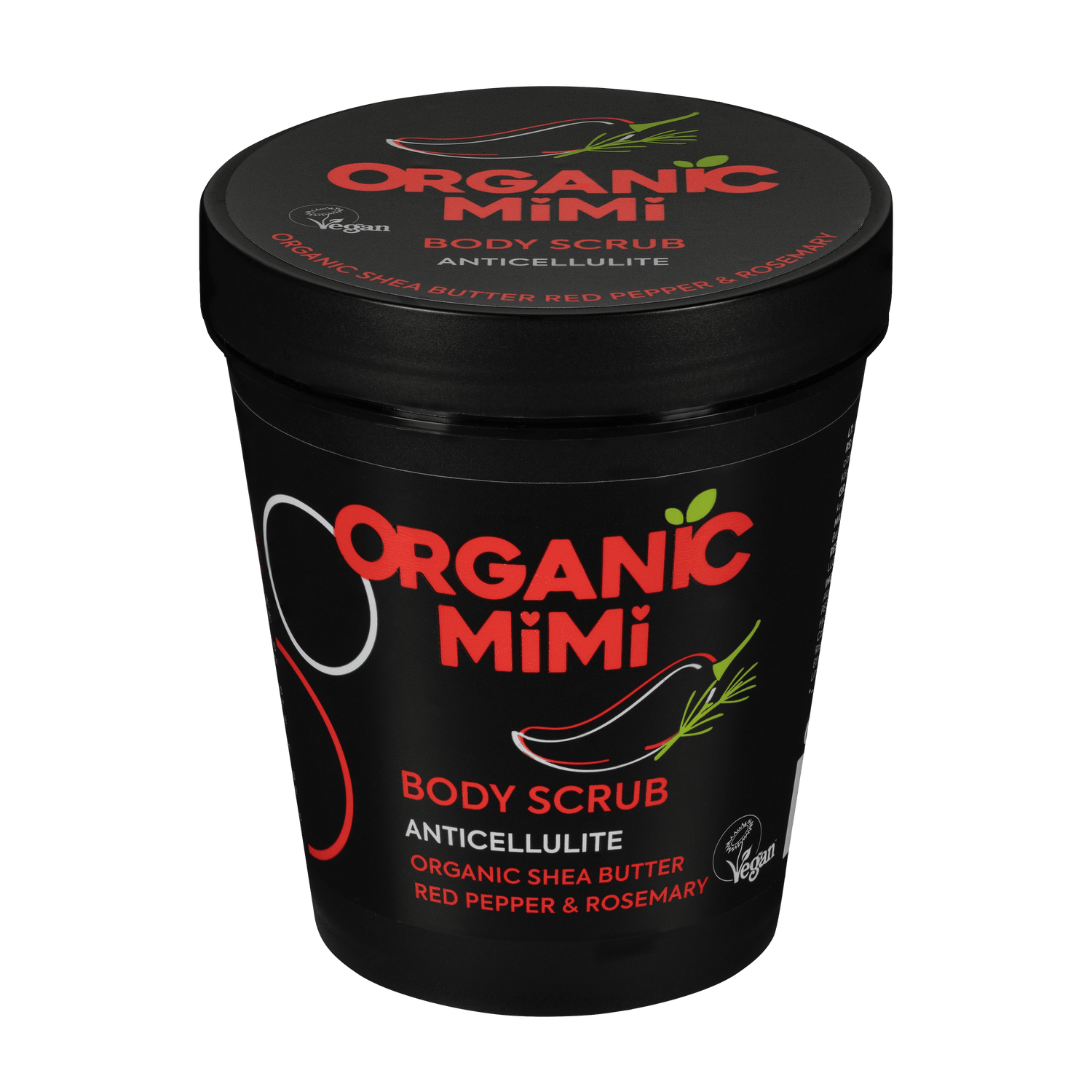 Organic Mimi, Body Scrub Anticellulite Red Pepper &amp; Rosemary, 250 g by Damask Rose