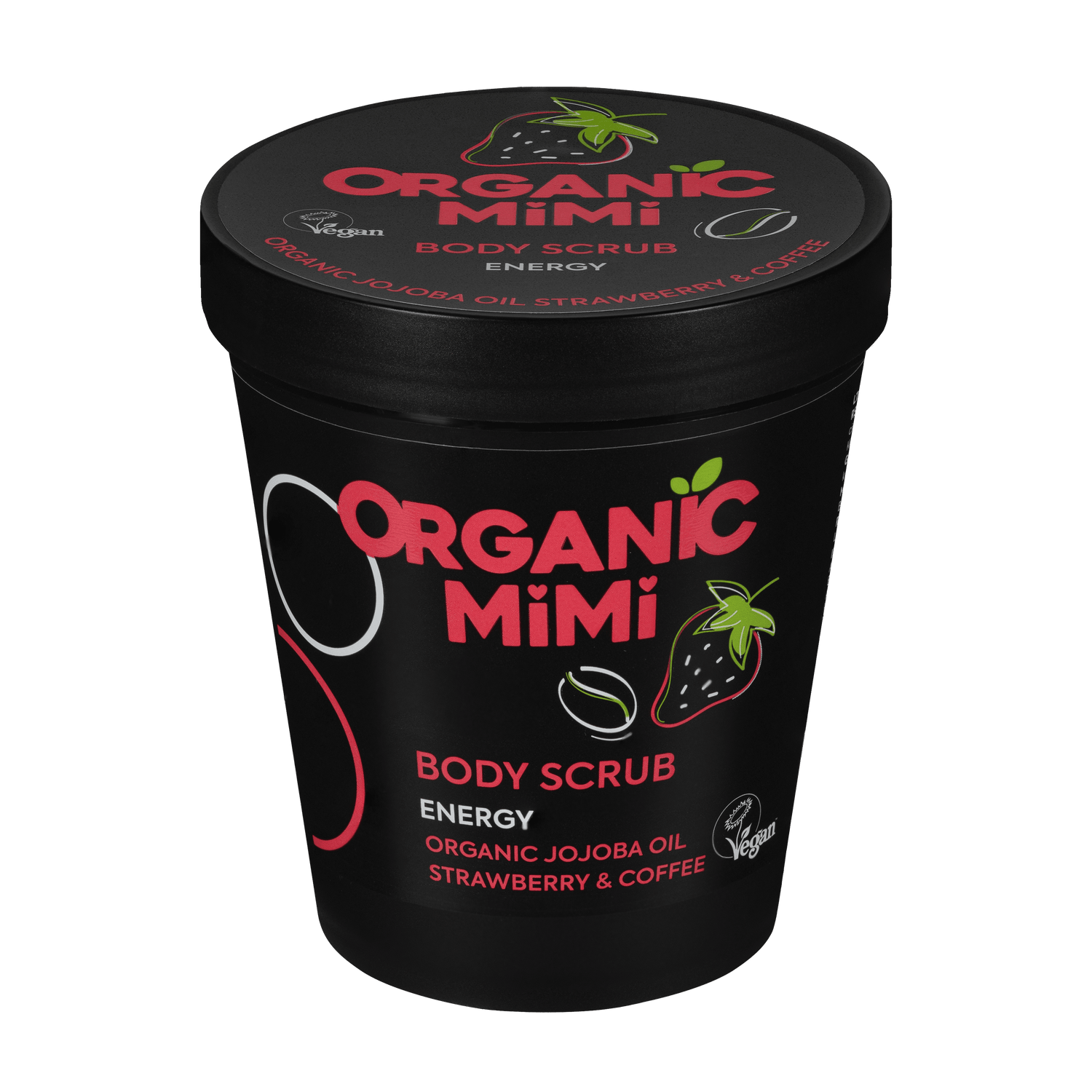 Organic Mimi, Body Scrub Energy Strawberry &amp; Coffee, 250 g by Damask Rose