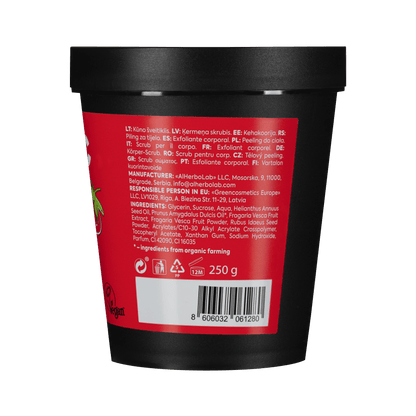 Organic Mimi, Body Scrub Jam Almond &amp; Strawberry, 250 g by Damask Rose
