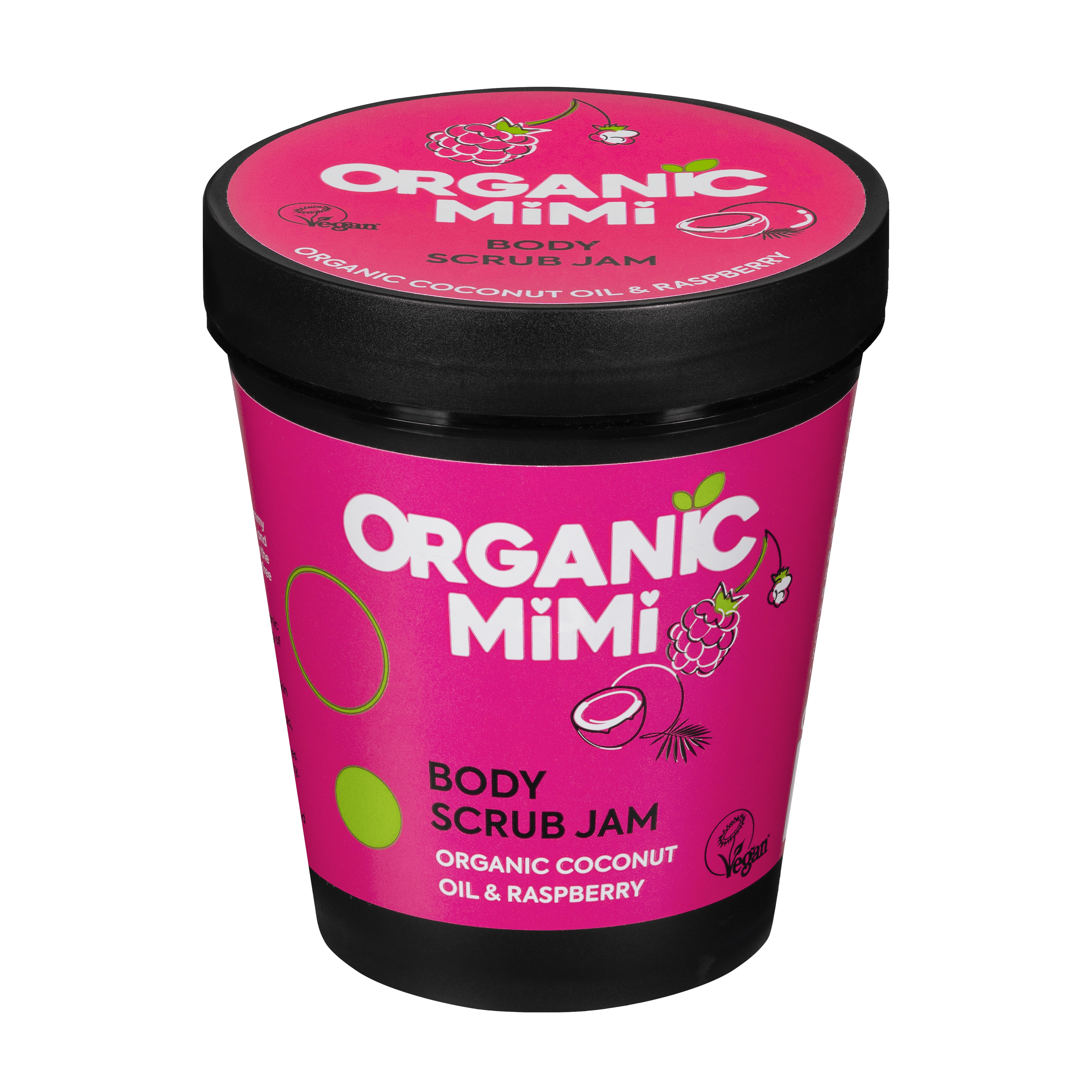 Organic Mimi, Body Scrub Jam Coconut &amp; Raspberry, 250 g by Damask Rose