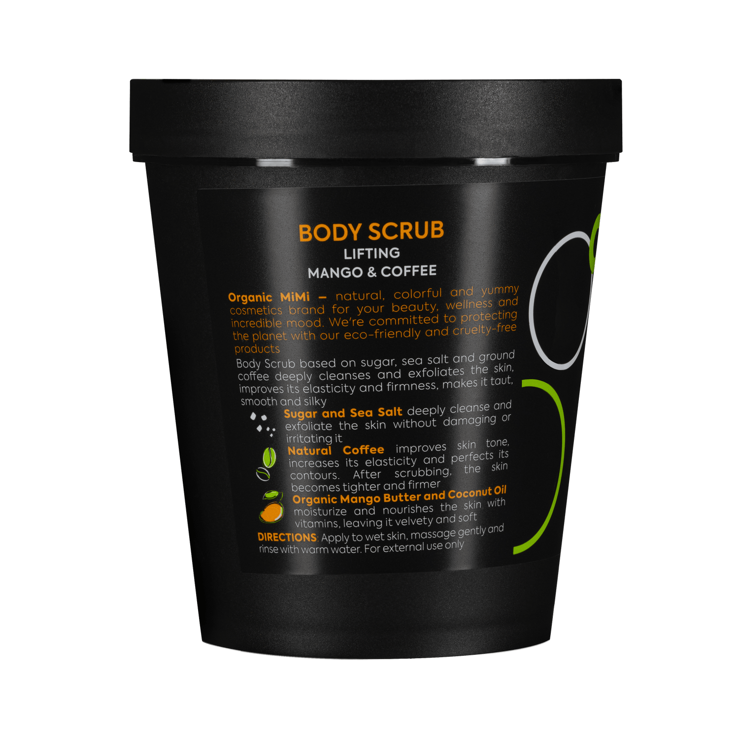 Organic Mimi, Body Scrub Lifting Mango &amp; Coffee, 250 g by Damask Rose