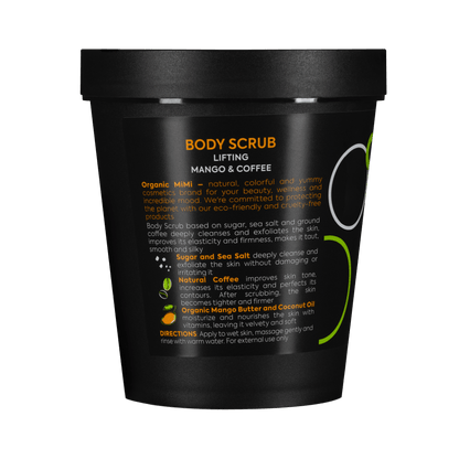 Organic Mimi, Body Scrub Lifting Mango &amp; Coffee, 250 g by Damask Rose