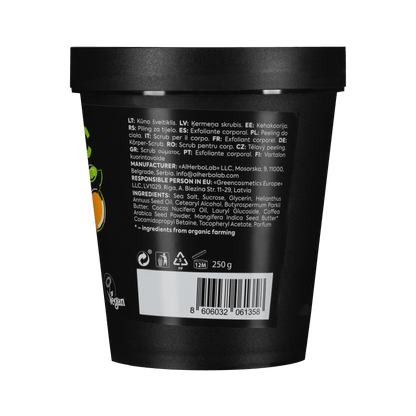 Organic Mimi, Body Scrub Lifting Mango &amp; Coffee, 250 g by Damask Rose