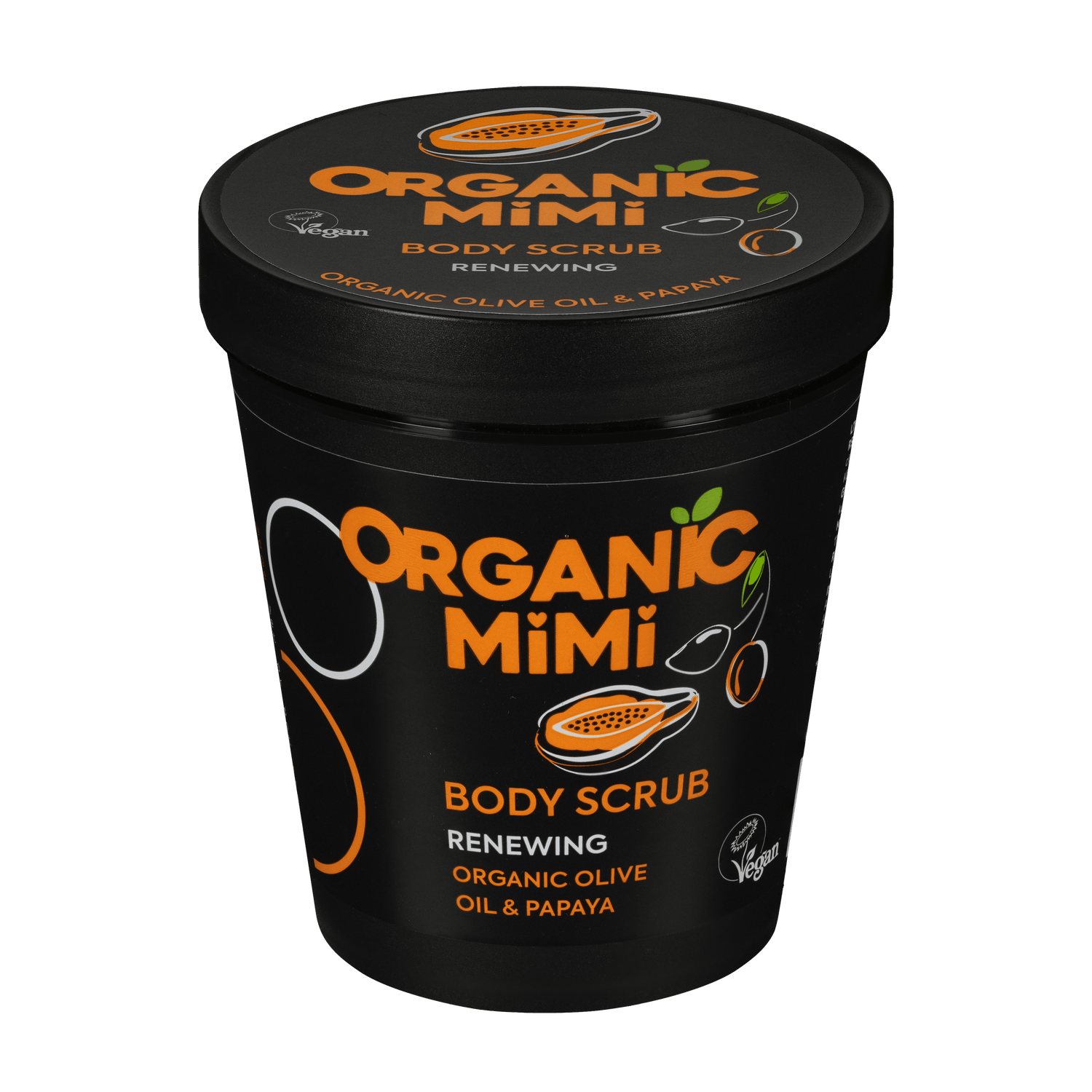 Organic Mimi, Body Scrub Renewing Olive &amp; Papaya, 250 g by Damask Rose