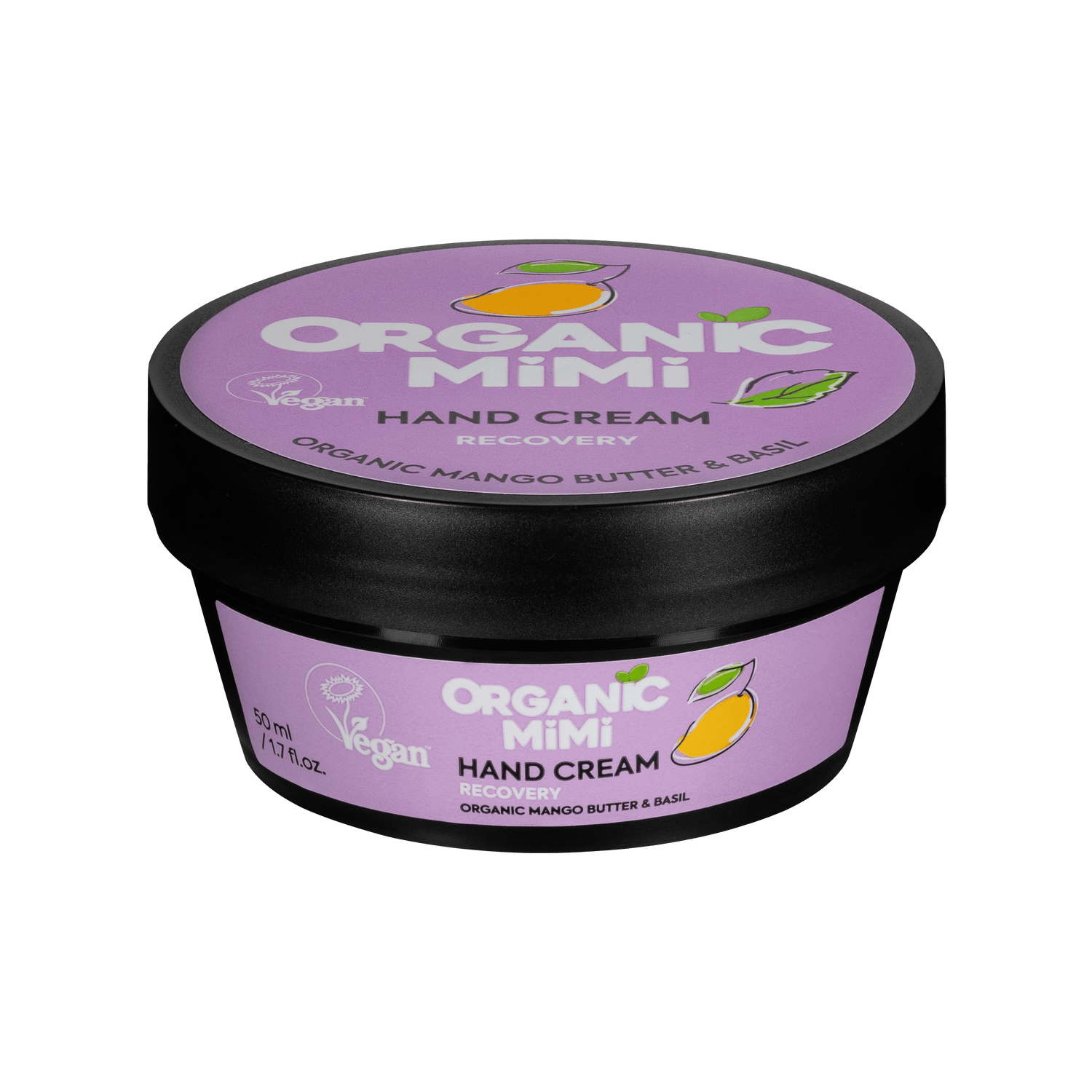 Organic Mimi, Hand Cream Recovery Mango &amp; Basil, 50 ml by Damask Rose