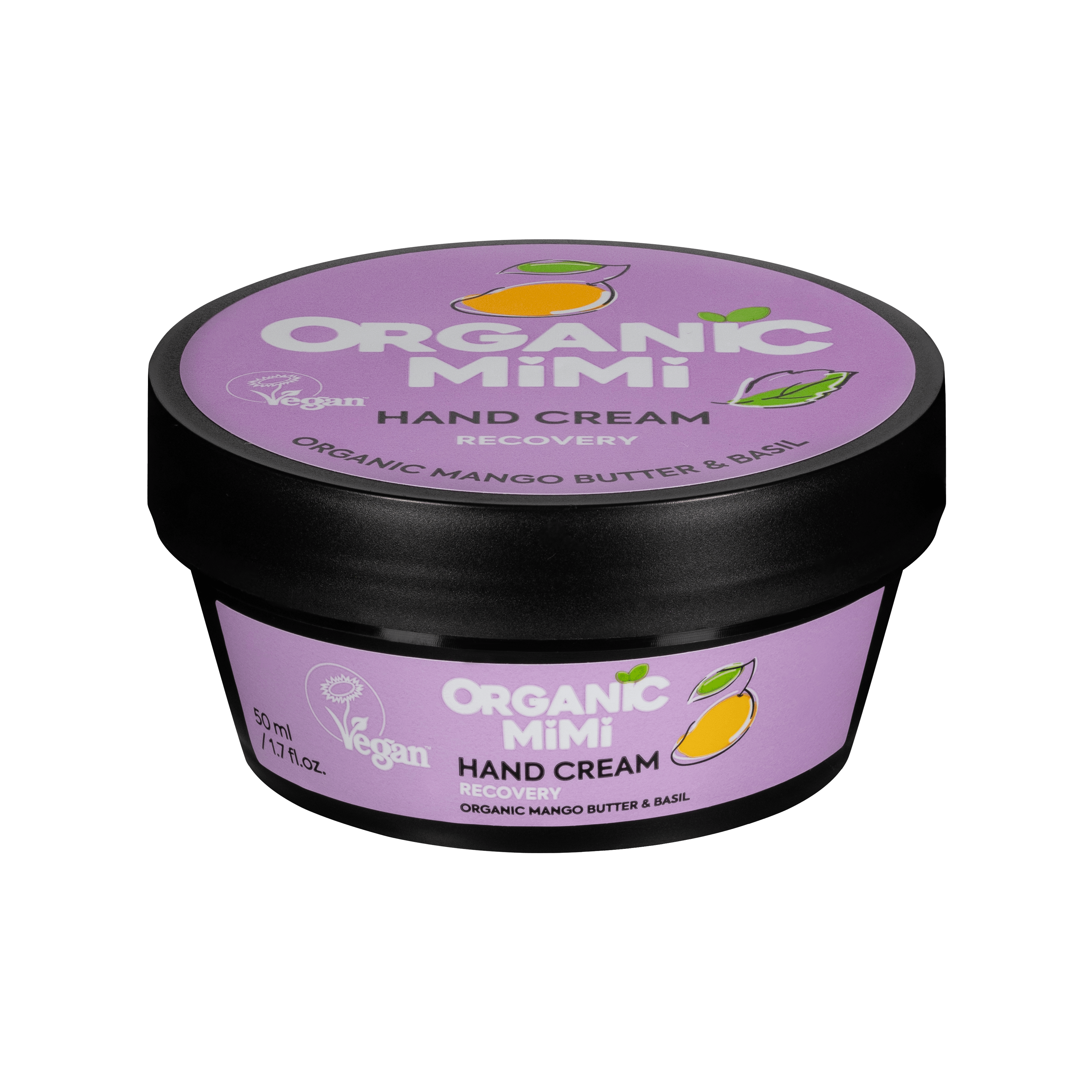 Organic Mimi, Hand Cream Recovery Mango &amp; Basil, 50 ml by Damask Rose