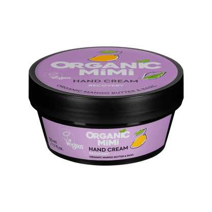 Organic Mimi, Hand Cream Recovery Mango &amp; Basil, 50 ml by Damask Rose