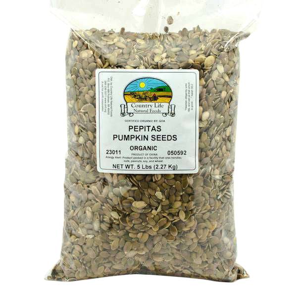 Pepitas (Pumpkin Seeds), Organic by Country Life Natural Foods