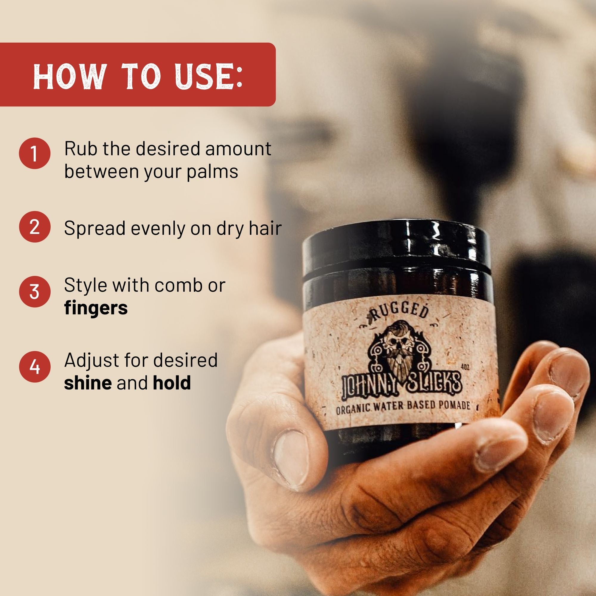 Organic Water Based Pomade by Johnny Slicks