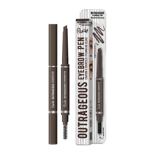 RUDE Outrageous Eyebrow Pen - Neutral Brown - DestGlow