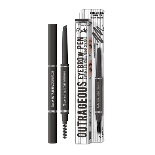 RUDE Outrageous Eyebrow Pen - Black Brown - DestGlow