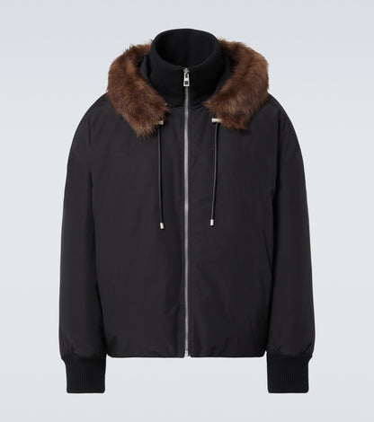 Loewe Men Shearling-Trimmed Cotton-Blend Jacket by Luosophy