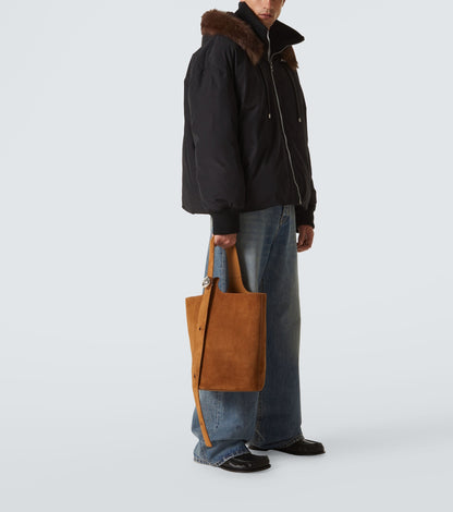 Loewe Men Shearling-Trimmed Cotton-Blend Jacket by Luosophy