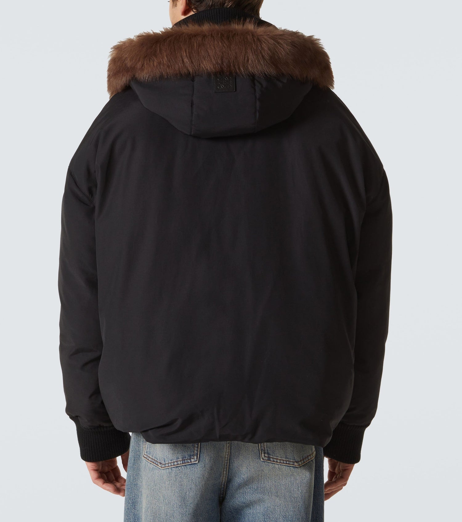 Loewe Men Shearling-Trimmed Cotton-Blend Jacket by Luosophy