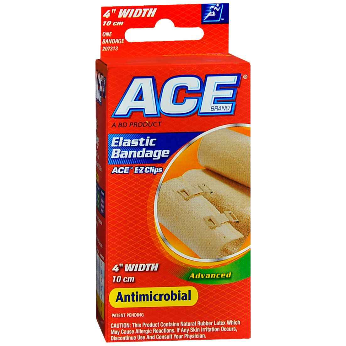ACE Brand Elastic Bandage with Metal Clips, 4-Inch Width – Moderate Support &amp; Compression Wrap