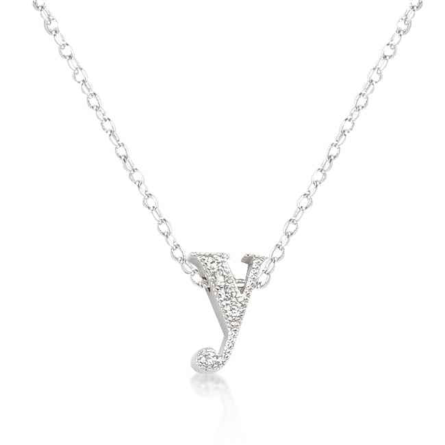 Micro-Pave Initial Y Pendant