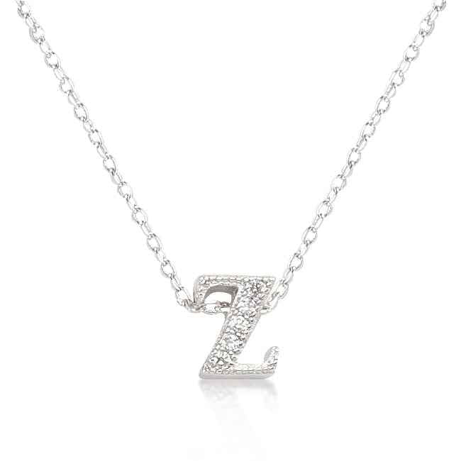 Micro-Pave Initial Z Pendant