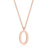 Elaina Stainless Steel O Initial Necklace