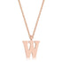 Elaina Stainless Steel W Initial Necklace